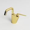 Vòi Lavabo Nóng Lạnh Draco F2161G Đồng Thau Mạ Vàng - Thiết Kế Tay Đa Giác/Tay Dẹp