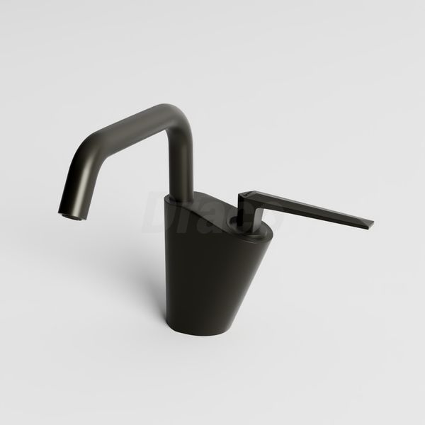 Vòi Lavabo Nóng Lạnh Draco F2161GR Đồng Thau Mạ PVD Xám - Thiết Kế Tay Đa Giác/Tay Dẹp