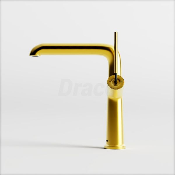 Vòi Lavabo Nóng Lạnh Draco F2162G Đồng Thau Mạ PVD Vàng - Thiết Kế Tay Đũa