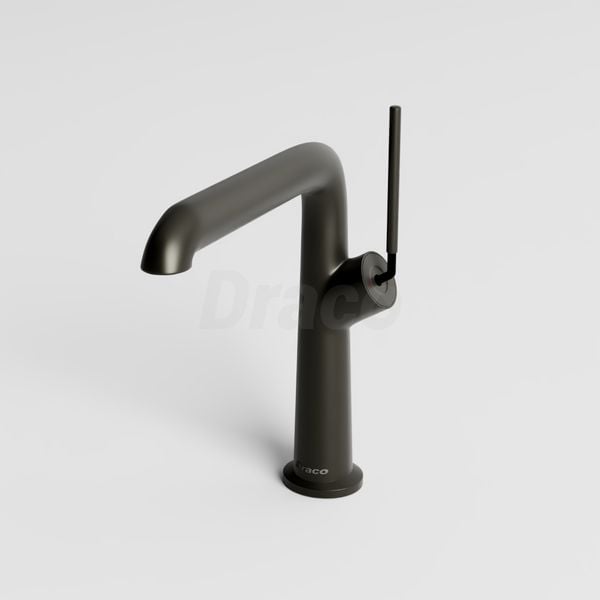 Vòi Lavabo Nóng Lạnh Draco F2162GR Đồng Thau Phủ PVD Xám - Thiết Kế Tay Đũa