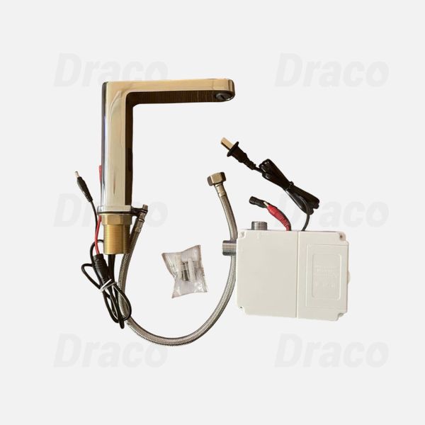 Vòi Lavabo Cảm Ứng Hồng Ngoại Đồng Thau Crom Draco F2220C