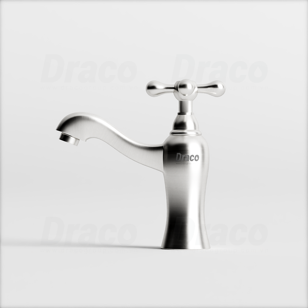 Vòi Lavabo Lạnh  Inox 304 Thiết Kế Tay Xoay Draco F2230IX