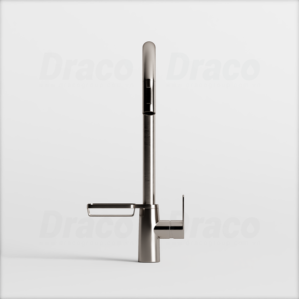 Vòi Rửa Chén Nóng Lạnh Đồng Thau Dạng Rút Draco F3146