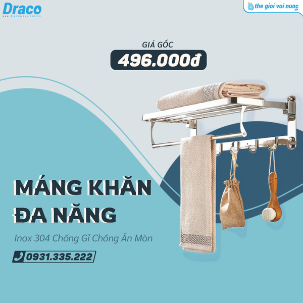 Combo Tiêu Chuẩn - Trọn Bộ Phòng Tắm 10 Món Thương Hiệu Draco