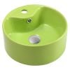 Lavabo Trẻ Em Đặt Bàn Hình Tròn Vòi 2 Tấc Draco LB3201 Màu Xanh Lá