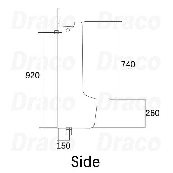 Bồn Tiểu Nam Cảm Ứng Đặt Sàn Đứng Draco T3268S