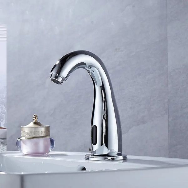 Vòi Lavabo Cảm Ứng Hồng Ngoại Đồng Thau Crom Draco F2221C
