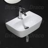 Lavabo Treo Không Ốp Chân Sứ Trắng Ceramic Cao Cấp Draco T2240S