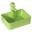 Lavabo Trẻ Em Đặt Bàn Hình Chữ Nhật Vòi 2 Tấc Draco LB3202G Màu Xanh Lá