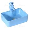 Lavabo Trẻ Em Đặt Bàn Hình Chữ Nhật Vòi 2 Tấc Draco LB3202B Màu Xanh Dương