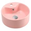 Lavabo Trẻ Em Đặt Bàn Hình Tròn Vòi 2 Tấc Draco LB3201 Màu Hồng