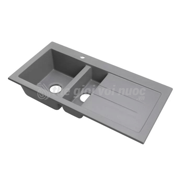 Bồn Rửa Chén Đá Nhập Khẩu Cao Cấp 2 Hộc 1 Cánh Draco S3302DG