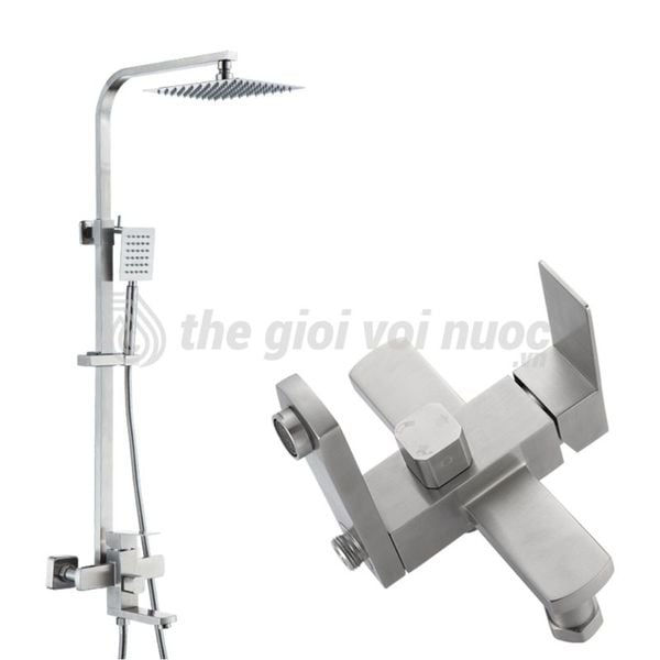 Sen Tắm Đứng Inox 304 Nóng Lạnh Draco F0111I