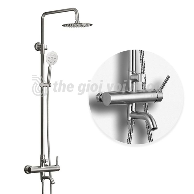 Sen tắm đứng inox 304 nóng lạnh Draco F0113I