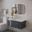 Tủ Lavabo Màu Xám Draco T2110PX Chất Liệu Nhựa PVC Lõi Đặc Chống Nước Tuyệt Đối - Kèm Gương Led