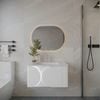 Tủ Lavabo Màu Trắng Draco T2182PT Chất Liệu Nhựa PVC Lõi Đặc Chống Nước Tuyệt Đối - Kèm Gương Led