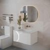 Tủ Lavabo Màu Trắng Draco T2182PT Chất Liệu Nhựa PVC Lõi Đặc Chống Nước Tuyệt Đối - Kèm Gương Led
