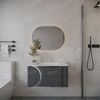 Tủ Lavabo Màu Xám Draco T2182PX Chất Liệu Nhựa PVC Lõi Đặc Chống Nước Tuyệt Đối - Kèm Gương Led