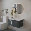 Tủ Lavabo Màu Xám Draco T2182PX Chất Liệu Nhựa PVC Lõi Đặc Chống Nước Tuyệt Đối - Kèm Gương Led