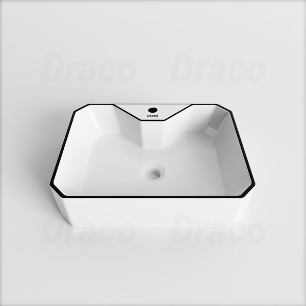 Lavabo Đặt Bàn Thiết Kế Chữ Nhật Draco T2186