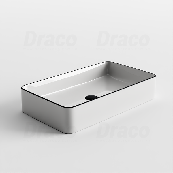 Lavabo Đặt Bàn Thiết Kế Chữ Nhật Draco T2192