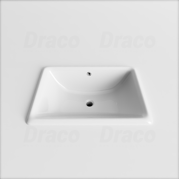 Lavabo Âm Bàn Thiết Kế Chữ Nhật Dùng Vòi Đặt Ngoài Lavabo Draco T2198S