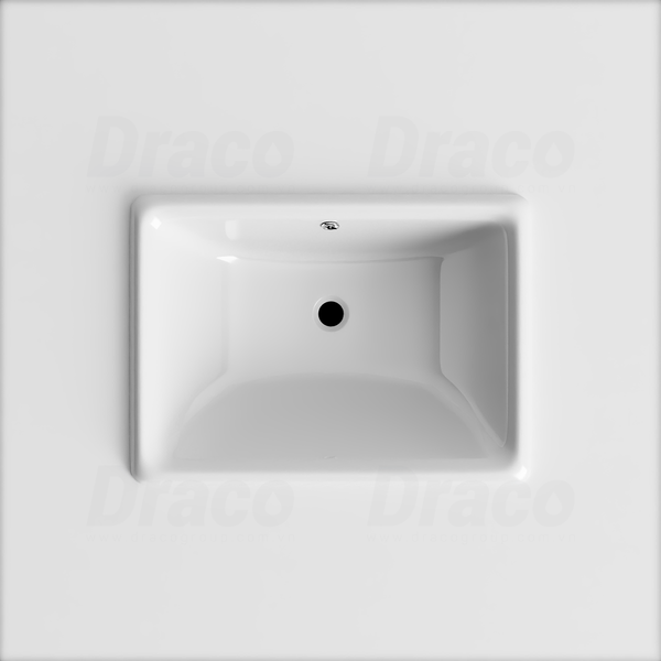 Lavabo Âm Bàn Thiết Kế Chữ Nhật Dùng Vòi Đặt Ngoài Lavabo Draco T2198S