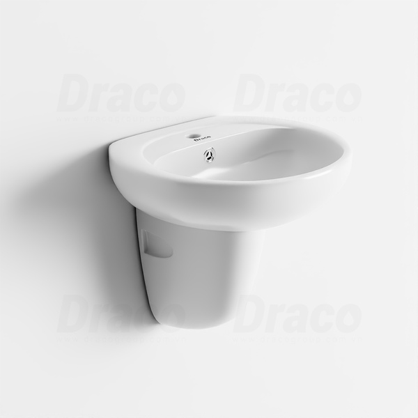 Lavabo Treo Chất Liệu Sứ Trắng Cao Cấp Draco T2231S