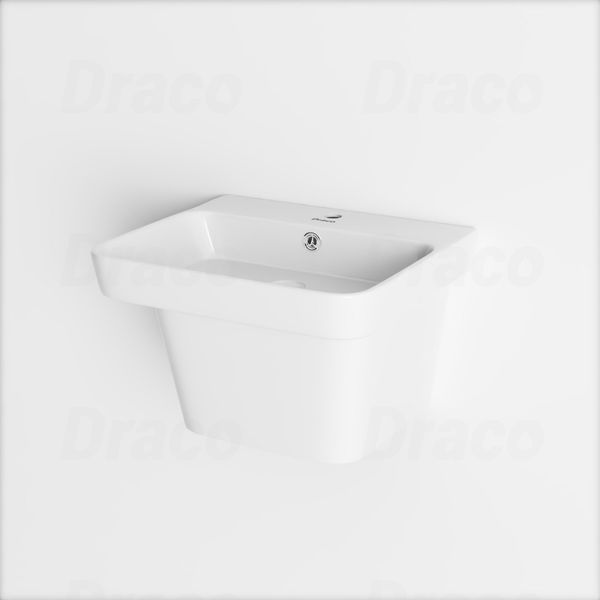 Lavabo Treo Liền Khối Sứ Trắng Ceramic Cao Cấp Draco T2238S