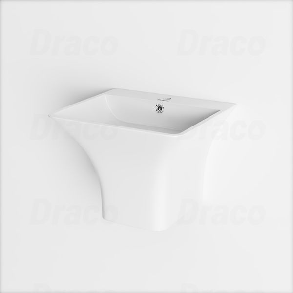 Lavabo Treo Liền Khối Sứ Trắng Ceramic Cao Cấp Draco T2239S