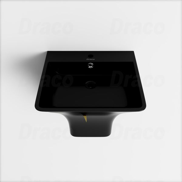 Lavabo Treo Chất Liệu Sứ Ceramic Cao Cấp Draco T2239SB - Màu Đen