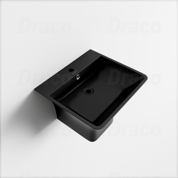 Lavabo Treo Chất Liệu Sứ Ceramic Cao Cấp Draco T2239SB - Màu Đen