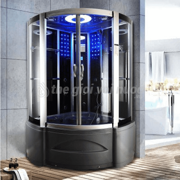Bồn tắm đứng góc Draco cao cấp kiêm phòng xông hơi.