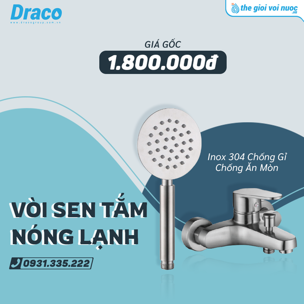 Combo Phải Chăng - Trọn Bộ Phòng Tắm 8 Món Thương Hiệu Draco