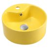 Lavabo Trẻ Em Đặt Bàn Hình Tròn Vòi 2 Tấc Draco LB3201 Màu Vàng