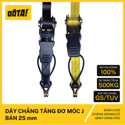 Dây chằng Tăng đơ Móc J bản 25mm