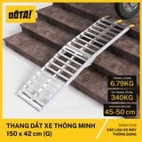  Thang Dắt Xe Máy Hợp Kim Nhôm Gập Gọn Tải Trọng 340Kg 
