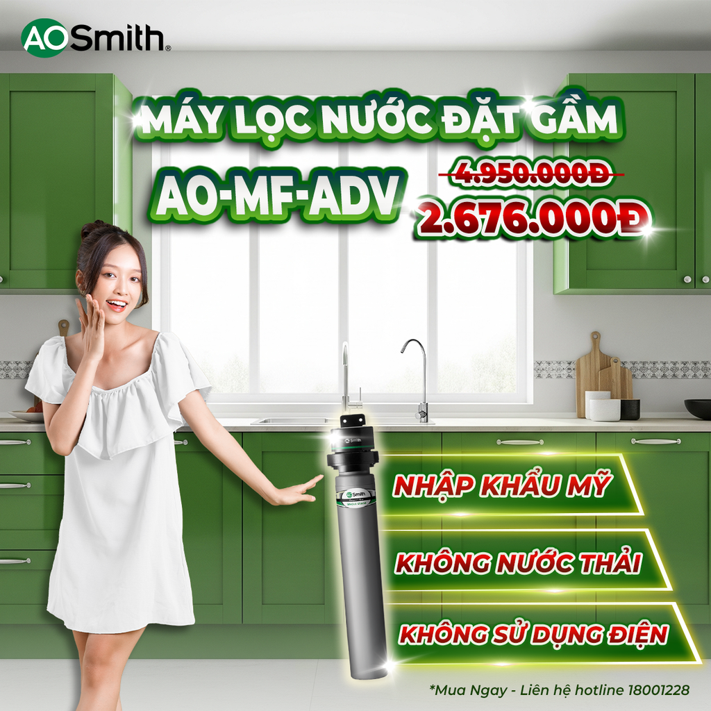 Máy lọc nước A. O. Smith Micro Filter AO-MF-ADV Máy lọc nước A. O. Smith Micro Filter AO-MF-ADV
