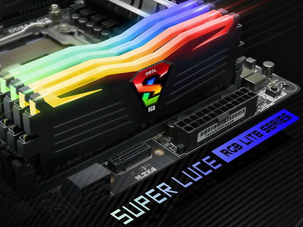 RAM GEIL SUPER LUCE - RGB Lite - 16GB (2x8GB) - DDR4 - 3200MHz - CL16 - LED RGB - GLC416GB3200C16ADC