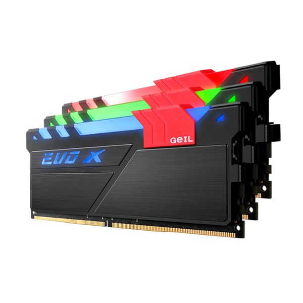 RAM GEIL GAMING SERIES - EVO X - 16GB (2x8GB) - DDR4 - 2400MHz - CL16 - LED RGB - GEX416GB2400C16DC
