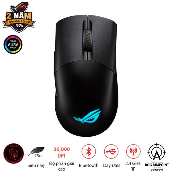 Chuột gaming Asus ROG Gladius III Wireless Aimpoint Black