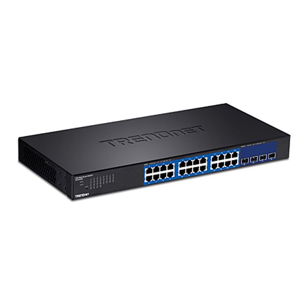 28-Port Web Smart Switch with 24 x Gigabit ports and 4 x 10G SFP+ slots