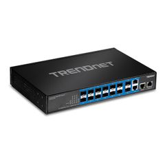 14-Port Gigabit Managed Layer 2 SFP Switch with 2 Shared RJ-45 Ports
