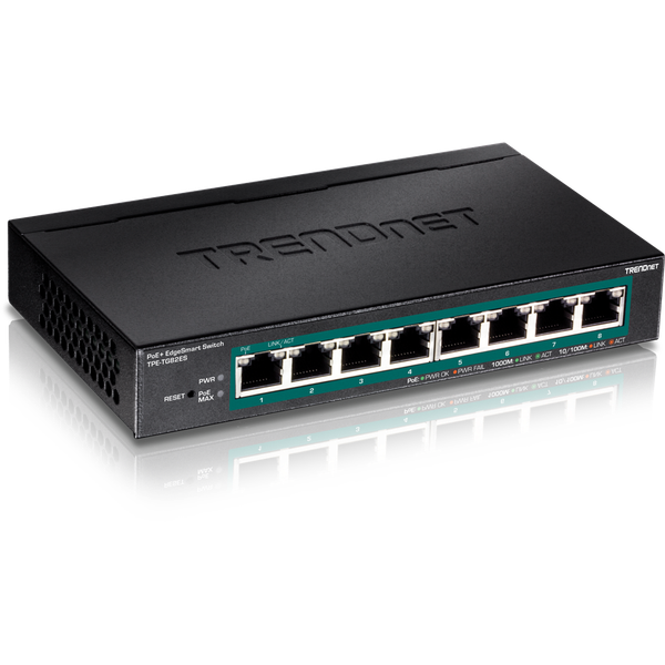 8-Port Gigabit EdgeSmart PoE+ Switch