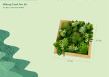 KHUNG TRANH SEN ĐÁ GIẢ CẮM SẴN CỠ 20X20 CM