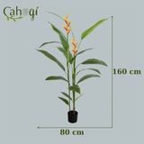 Cây Giả - Bụi Chuối Thiên Điểu Giả Có Hoa Nhiều Kích Cỡ