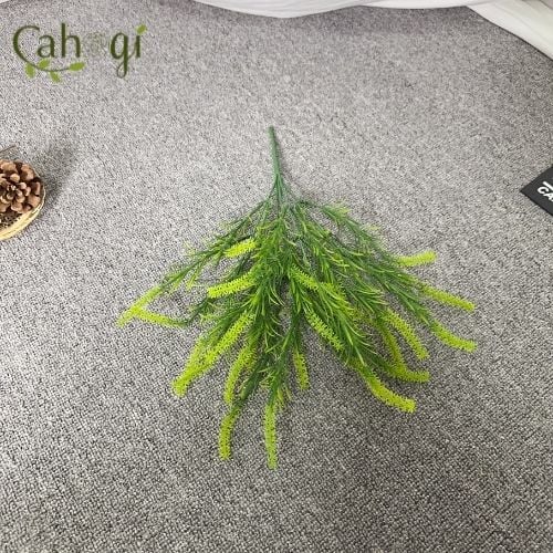Cây Giả - Cây Nhựa Cỏ Đuôi Cáo Xanh – 5 Ngọn - 25 Đầu Hoa - 35 Cm