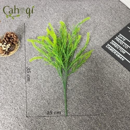 Cây Giả - Cây Nhựa Cỏ Đuôi Cáo Xanh – 5 Ngọn - 25 Đầu Hoa - 35 Cm