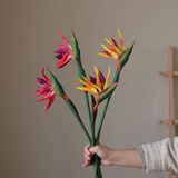 Hoa Giả- Hoa Chuối Thiên Điểu Cao Su Nhiều Màu Sắc 90 cm