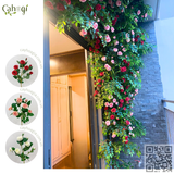 Cành Hoa Hồng 7 Bông Cao Cấp 65CM